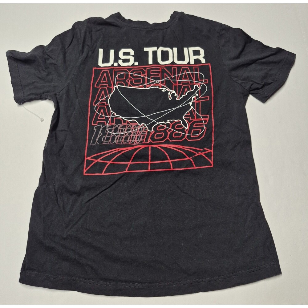 adidas Arsenal FC Shirt Mens Medium US Tour 1886 Graphic Tee Black Soccer 2024